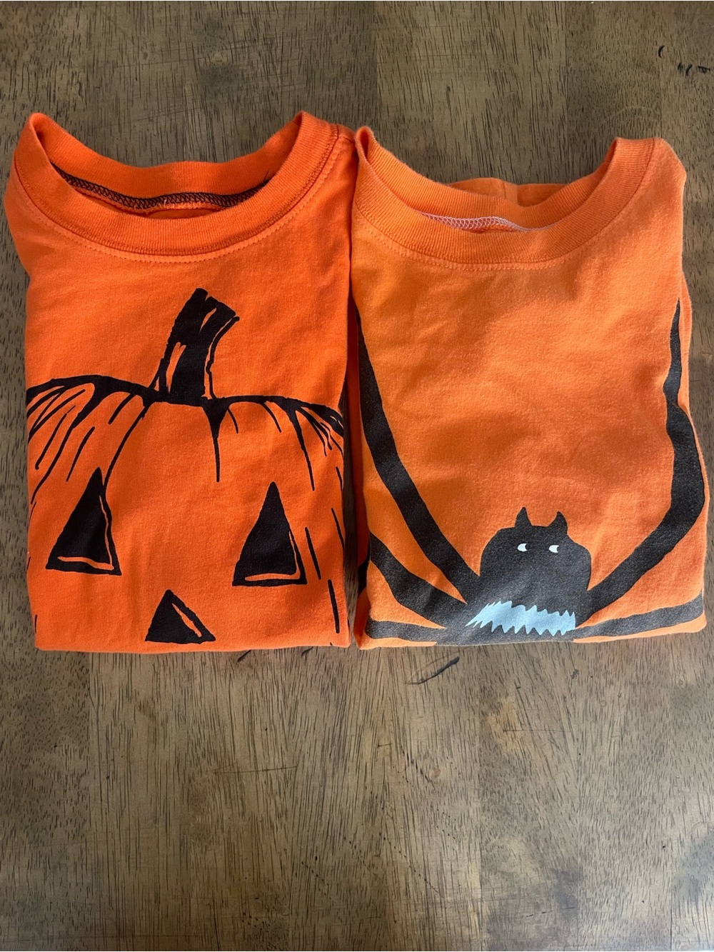 Little boy Carter’s Halloween Long Sleeve Shirts Size 6 Pumpkin & Spider 2-Pack
